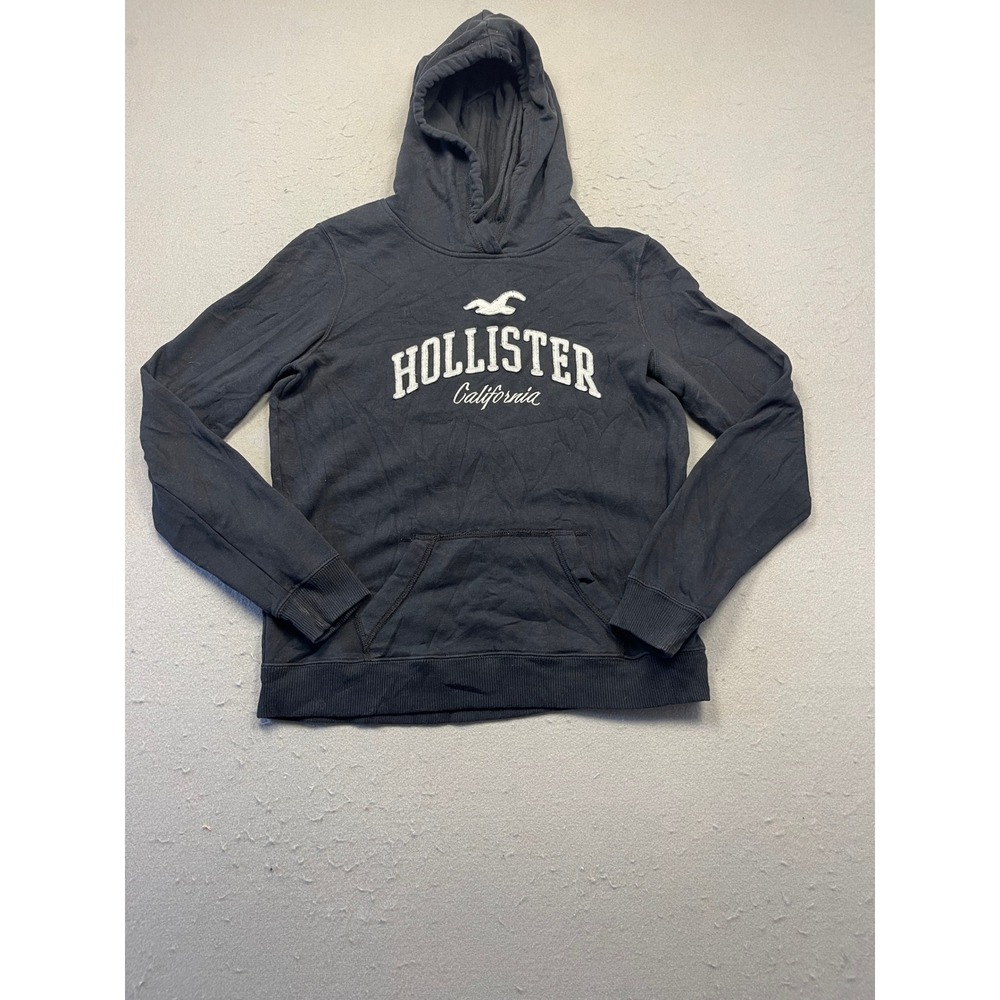Hollister Hoodie Cotton Blend Black Medium Womens